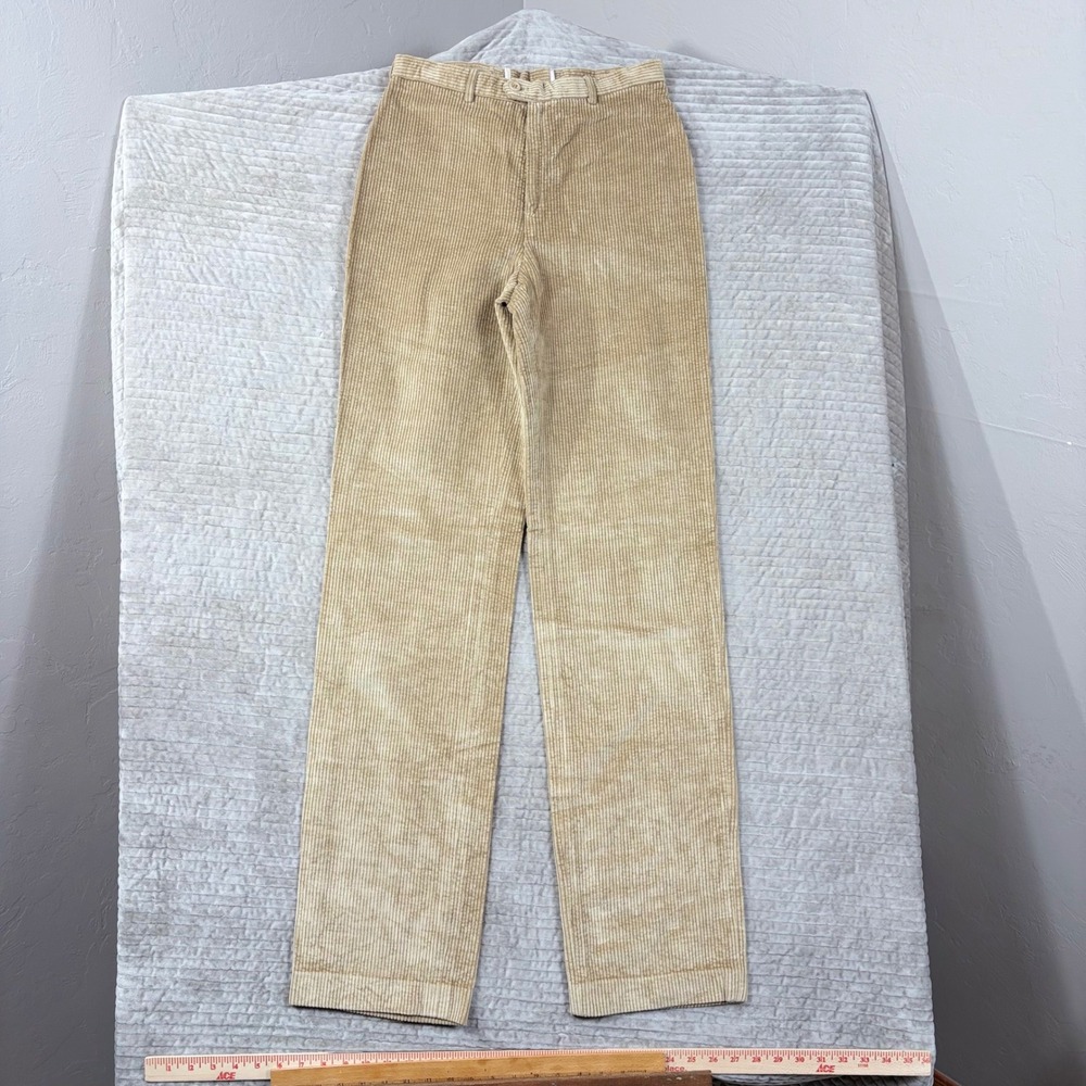 Bogner Vintage Tan Corduroy High Waist Straight Leg Pants Made in USA 12 Long